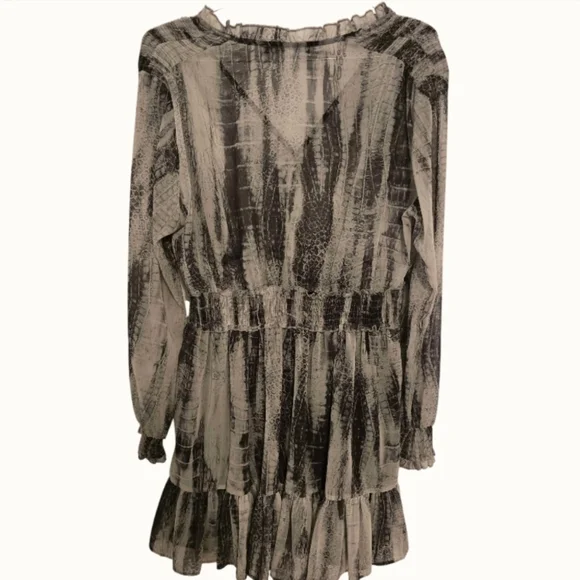 Zara Snake Print Long Sleeve Mini Dress In US L - Picture 3 of 6